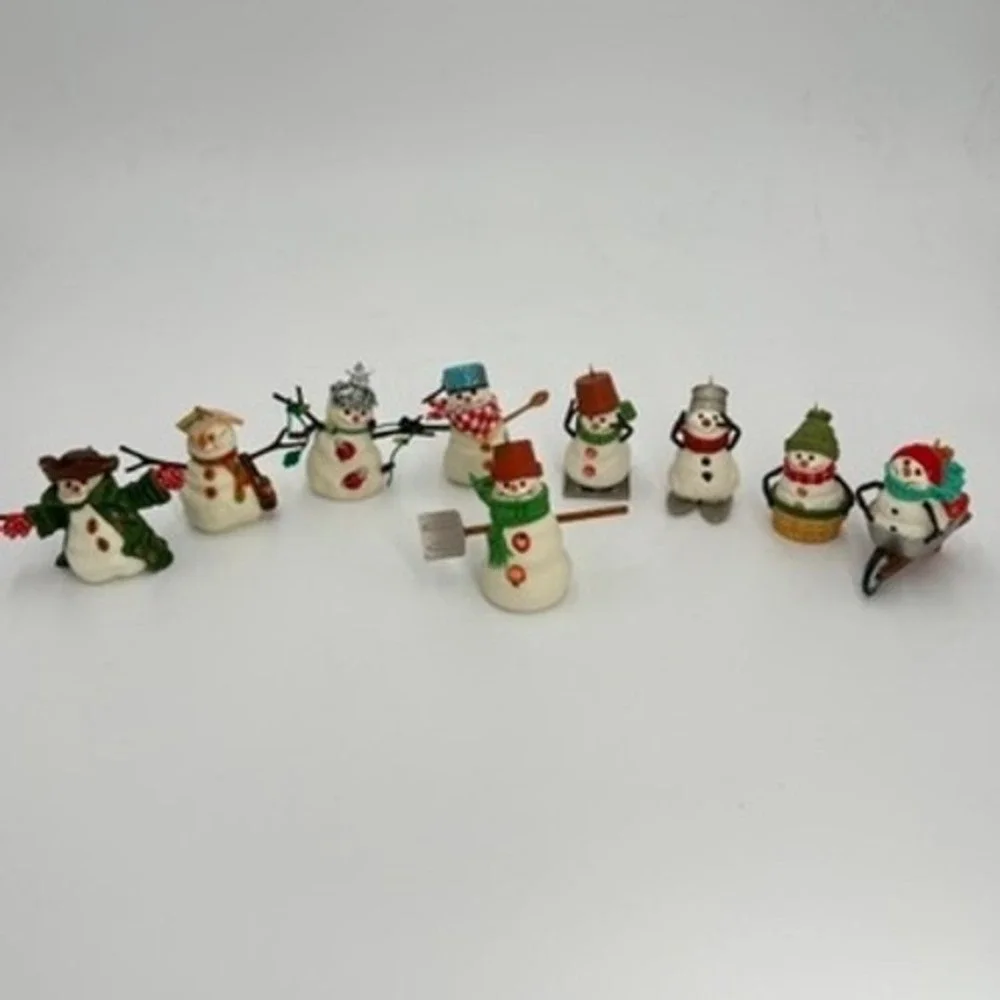 Hallmark Snowmen of Mitford Ornament Lot of 3 Jubilee Race Down‎ Main Street Max